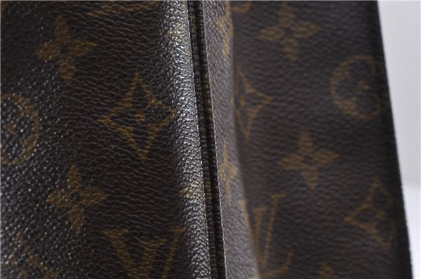 Authentic Louis Vuitton Monogram Sac Plat Hand Bag M51140 LV 6447D