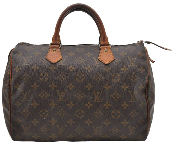 Authentic Louis Vuitton Monogram Speedy 30 Hand Boston Bag Purse M41526 LV 6449D