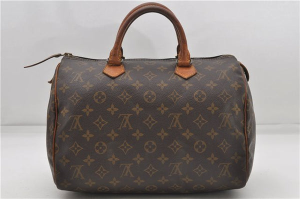 Authentic Louis Vuitton Monogram Speedy 30 Hand Boston Bag Purse M41526 LV 6449D