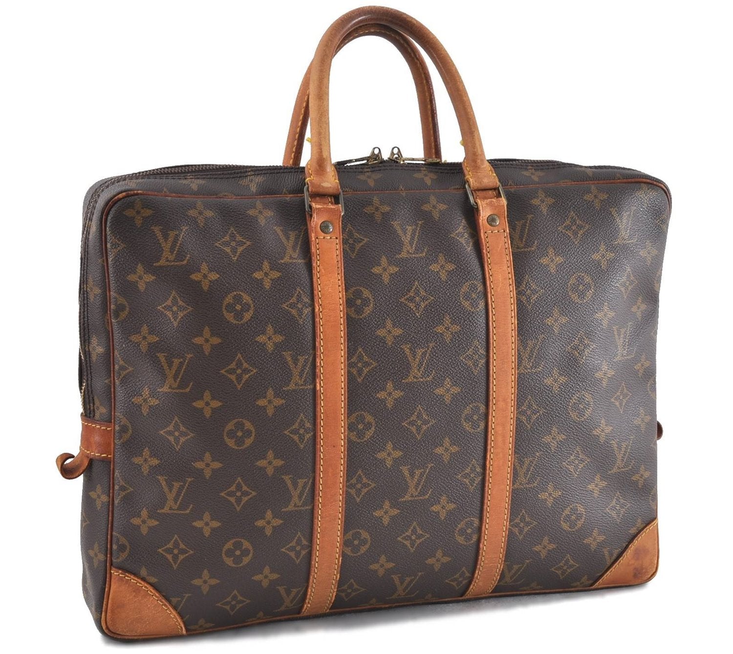 Auth LOUIS VUITTON Monogram Porte Documents Voyage Briefcase M53361 LV 6450C