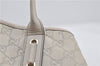 Authentic GUCCI Princy Guccissima GG Leather Tote Bag 163805 Ivory 6451E