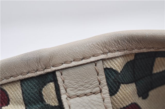 Authentic GUCCI Princy Guccissima GG Leather Tote Bag 163805 Ivory 6451E