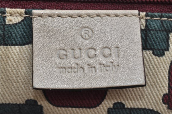 Authentic GUCCI Princy Guccissima GG Leather Tote Bag 163805 Ivory 6451E