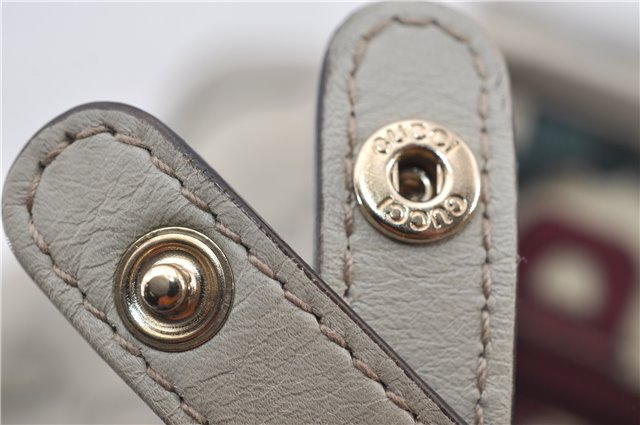 Authentic GUCCI Princy Guccissima GG Leather Tote Bag 163805 Ivory 6451E
