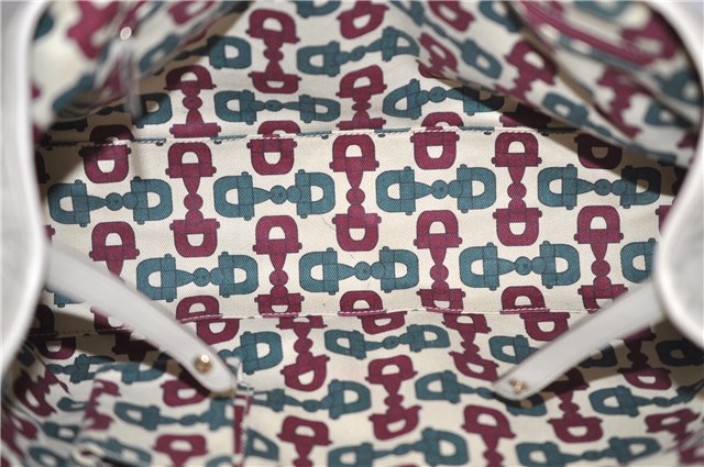 Authentic GUCCI Princy Guccissima GG Leather Tote Bag 163805 Ivory 6451E