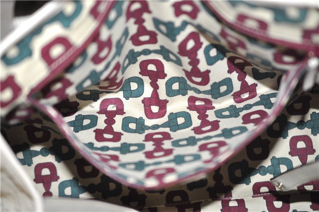 Authentic GUCCI Princy Guccissima GG Leather Tote Bag 163805 Ivory 6451E