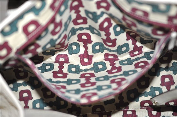 Authentic GUCCI Princy Guccissima GG Leather Tote Bag 163805 Ivory 6451E