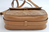 Authentic CELINE Macadam Blason Shoulder Cross Body Bag PVC Leather Beige 6451I