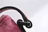 Authentic GUCCI Vintage Hand Bag Pouch Purse GG Canvas Leather 07198 Pink 6453E