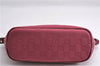 Authentic GUCCI Vintage Hand Bag Pouch Purse GG Canvas Leather 07198 Pink 6453E