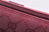 Authentic GUCCI Vintage Hand Bag Pouch Purse GG Canvas Leather 07198 Pink 6453E