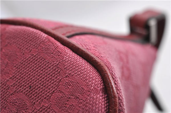 Authentic GUCCI Vintage Hand Bag Pouch Purse GG Canvas Leather 07198 Pink 6453E