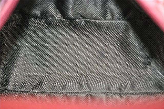 Authentic GUCCI Vintage Hand Bag Pouch Purse GG Canvas Leather 07198 Pink 6453E