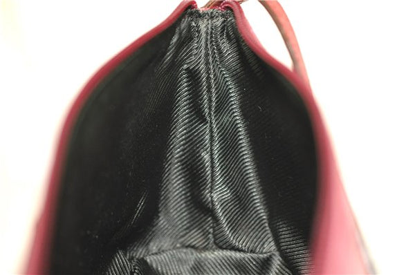 Authentic GUCCI Vintage Hand Bag Pouch Purse GG Canvas Leather 07198 Pink 6453E