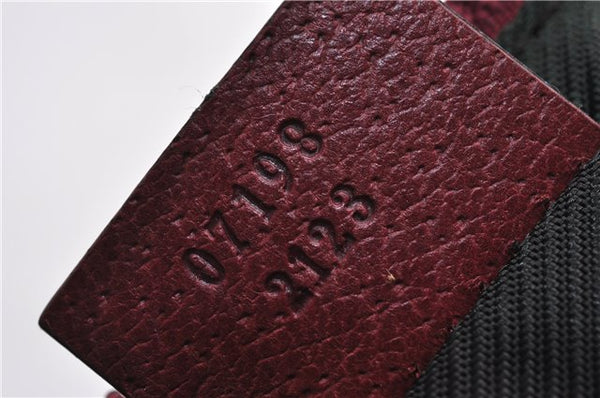 Authentic GUCCI Vintage Hand Bag Pouch Purse GG Canvas Leather 07198 Pink 6453E