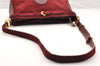 Authentic Cartier Must de Cartier Suede Leather Shoulder Bag Bordeaux Red 6456I