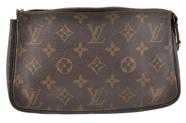 Authentic Louis Vuitton Monogram Pochette Accessoires Pouch M51980 Junk 6457I