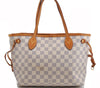 Authentic Louis Vuitton Damier Azur Neverfull PM Tote Bag N51110 LV 6459F