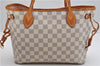 Authentic Louis Vuitton Damier Azur Neverfull PM Tote Bag N51110 LV 6459F