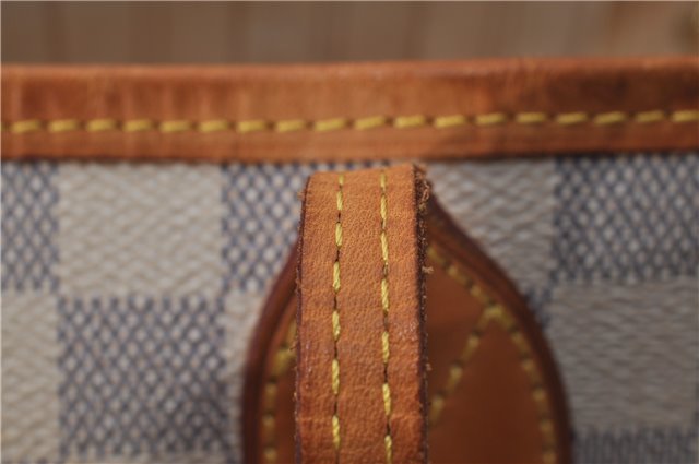 Authentic Louis Vuitton Damier Azur Neverfull PM Tote Bag N51110 LV 6459F