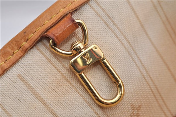 Authentic Louis Vuitton Damier Azur Neverfull PM Tote Bag N51110 LV 6459F
