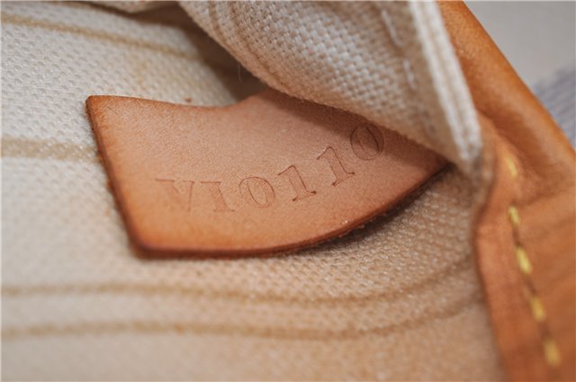 Authentic Louis Vuitton Damier Azur Neverfull PM Tote Bag N51110 LV 6459F
