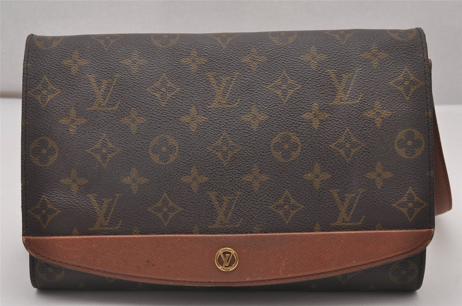 Authentic Louis Vuitton Monogram Bordeaux M51797 2Way Shoulder Clutch Bag 6460I