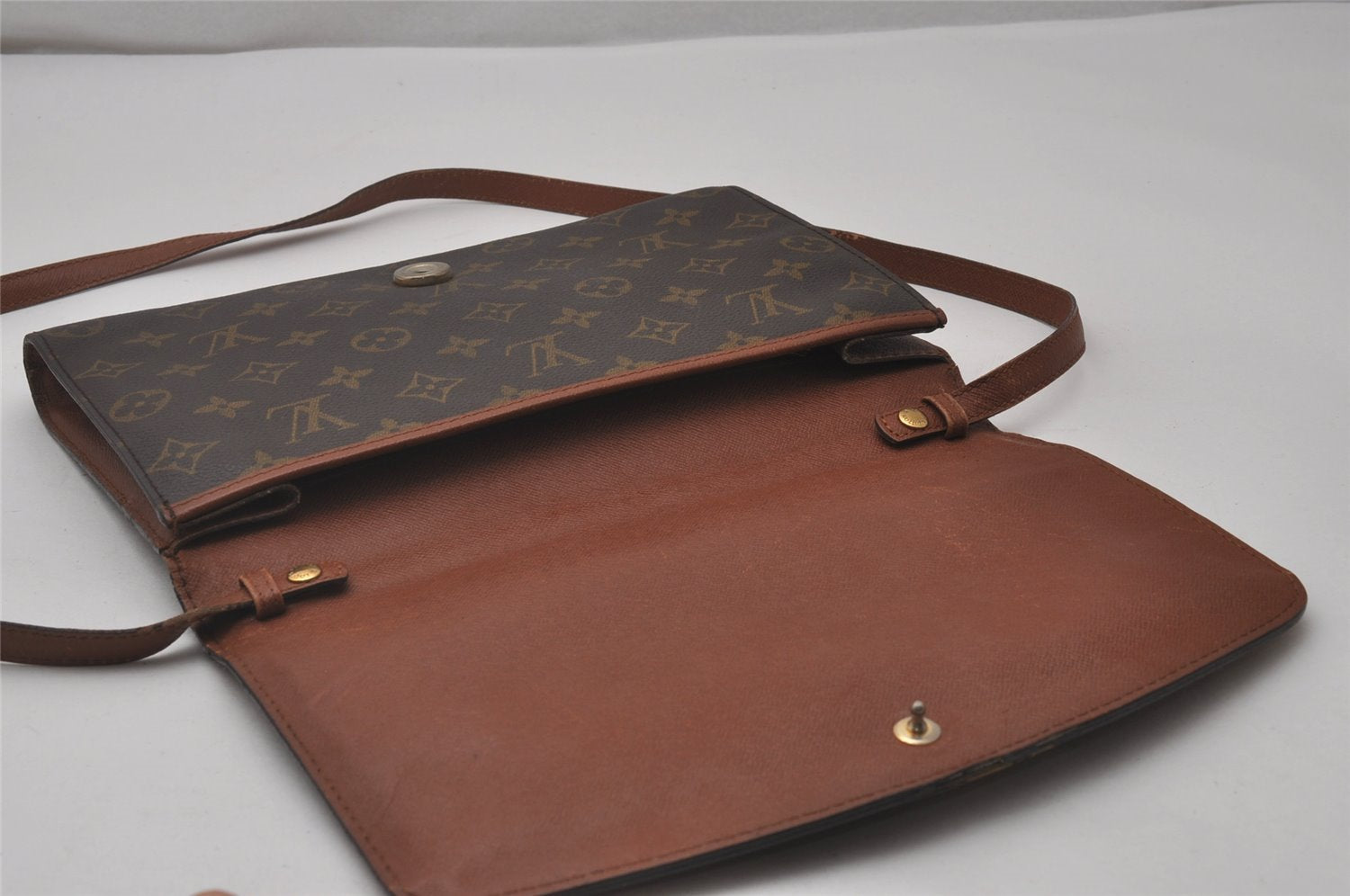 Authentic Louis Vuitton Monogram Bordeaux M51797 2Way Shoulder Clutch Bag 6460I