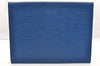 Authentic Louis Vuitton Epi Iena 32 Clutch Hand Bag Purse Blue M52715 LV 6461I