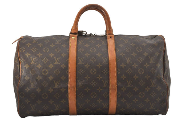 Authentic Louis Vuitton Monogram Keepall 50 Travel Boston Bag M41426 LV 6464I