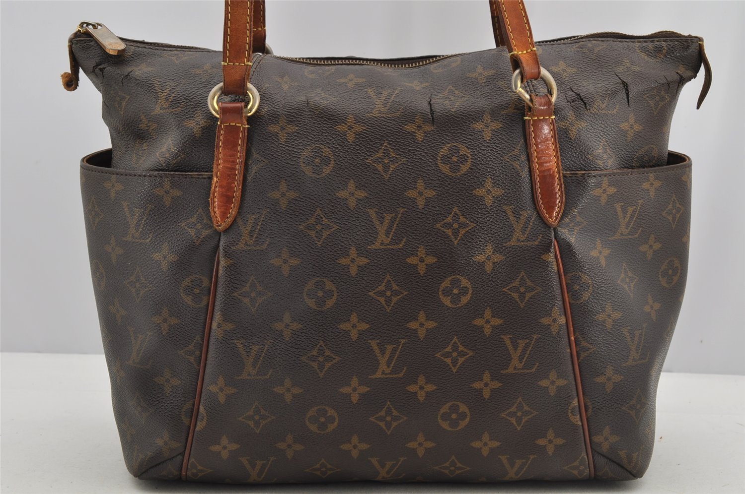 Authentic Louis Vuitton Monogram Totally MM Shoulder Tote Bag M41015 LV 6465I