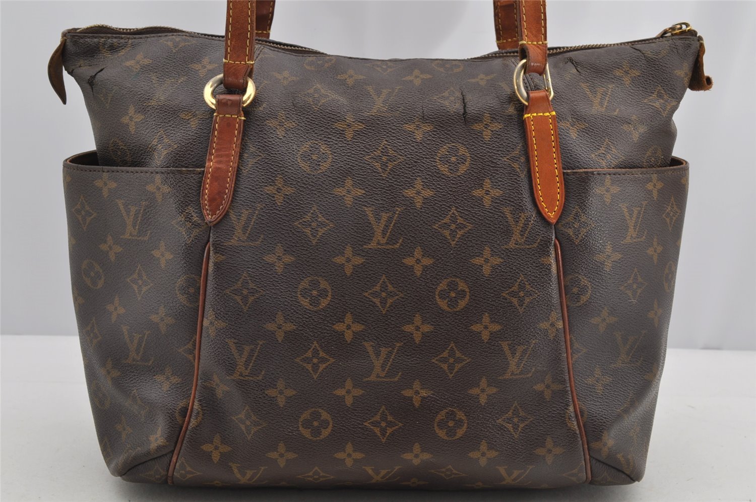 Authentic Louis Vuitton Monogram Totally MM Shoulder Tote Bag M41015 LV 6465I