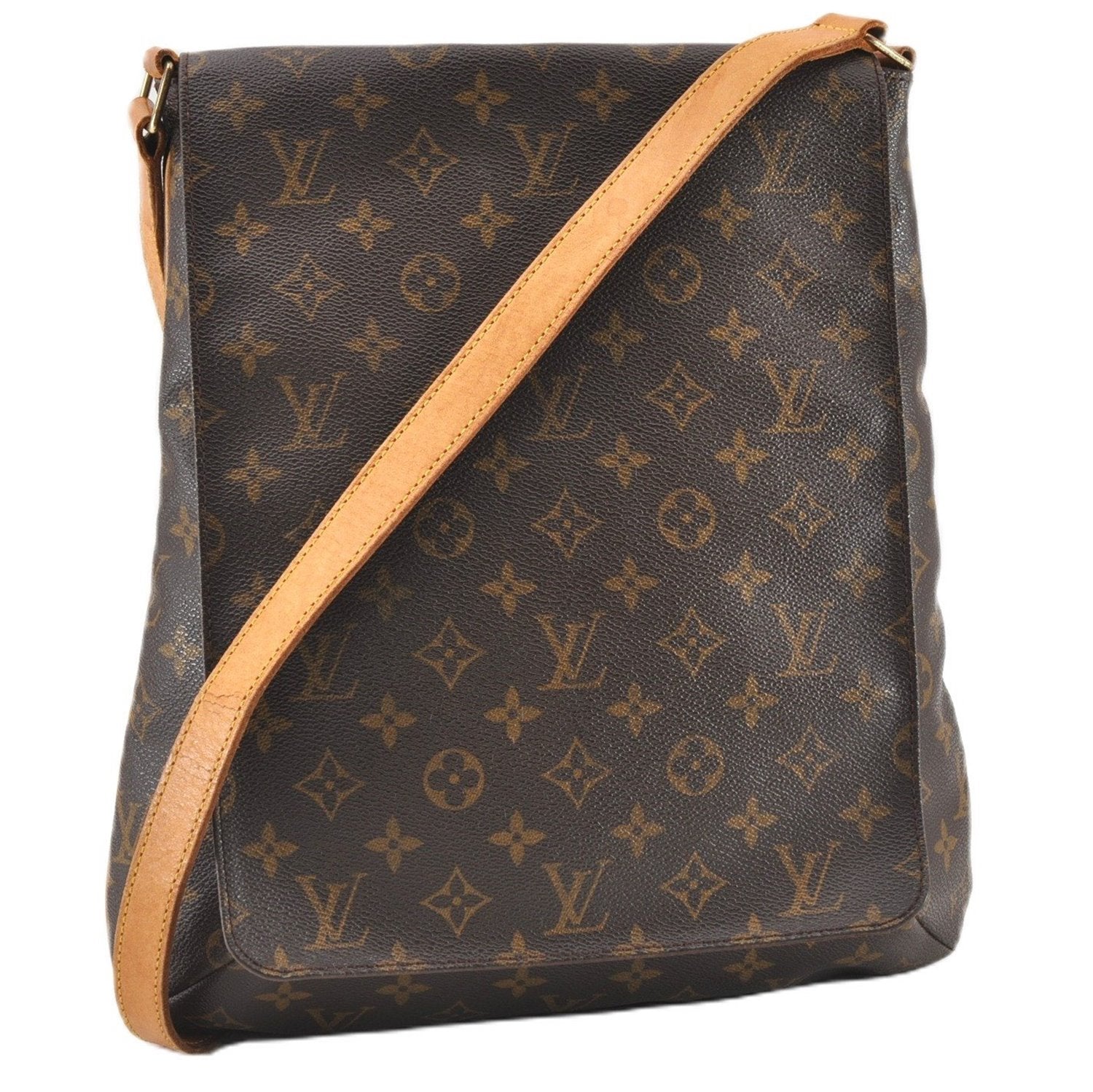 Authentic Louis Vuitton Monogram Musette Shoulder Cross Body Bag M51256 LV 6473F