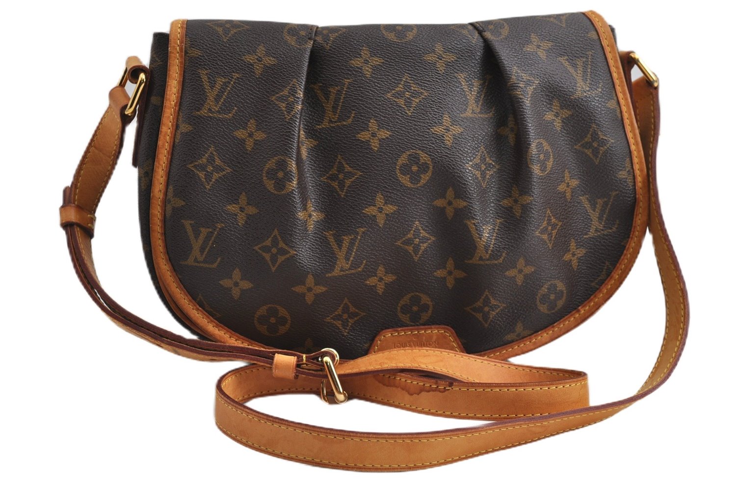 Authentic Louis Vuitton Monogram Menilmontant PM M40474 Shoulder Cross Bag 6474F