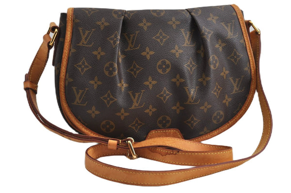 Authentic Louis Vuitton Monogram Menilmontant PM M40474 Shoulder Cross Bag 6474F
