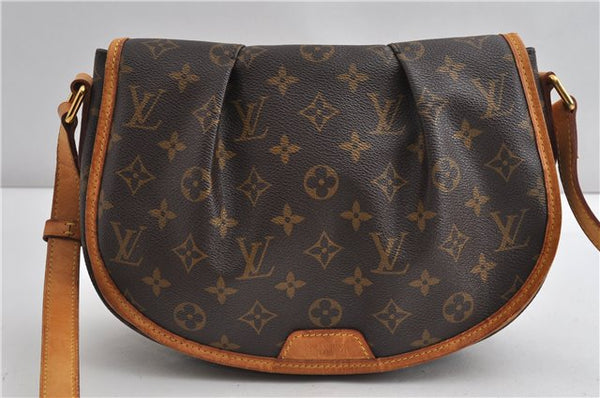 Authentic Louis Vuitton Monogram Menilmontant PM M40474 Shoulder Cross Bag 6474F