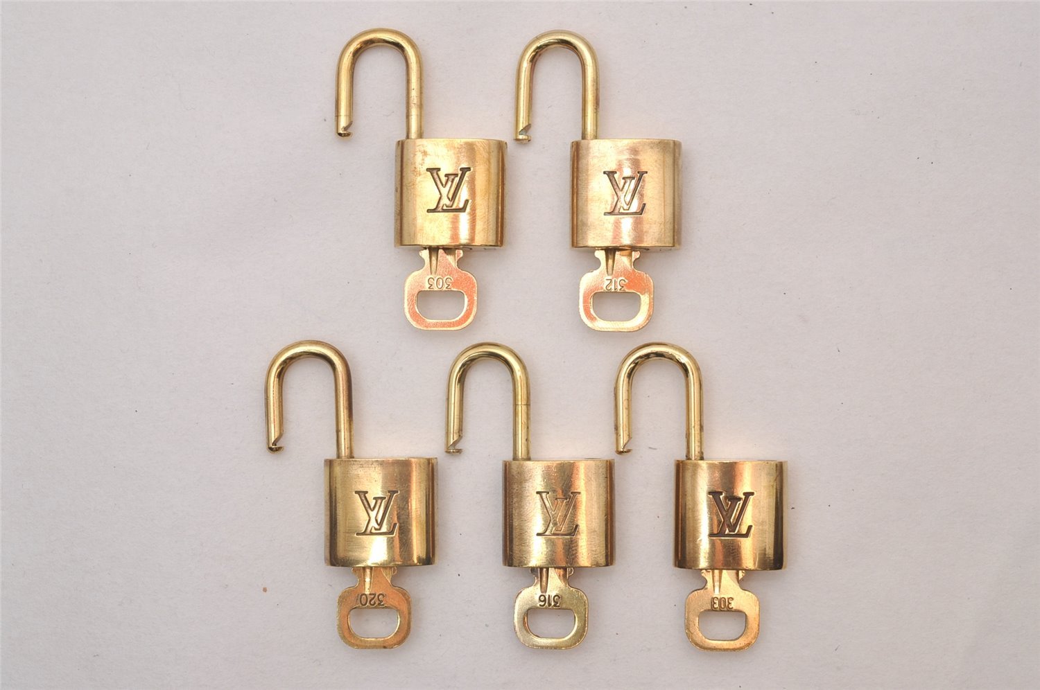 Authentic Louis Vuitton Padlock & Keys 10Set LV 6476I