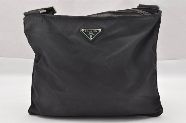 Authentic PRADA Vintage Nylon Tessuto Shoulder Cross Body Bag Purse Black 6478I