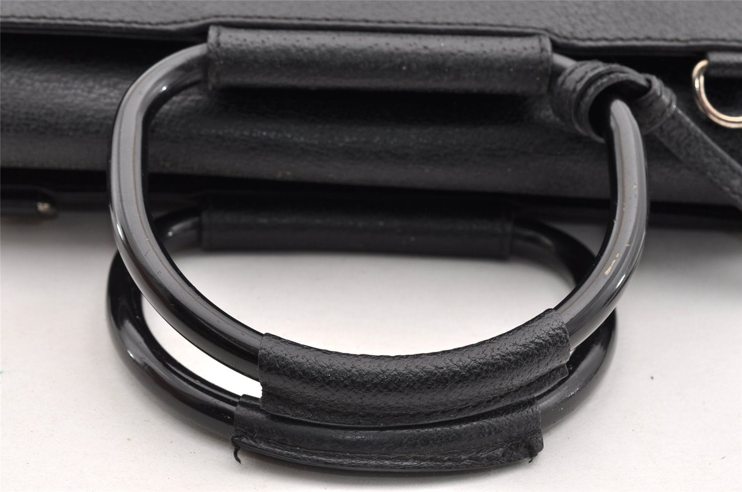 Authentic GUCCI Vintage 2Way Hand Bag Leather Black Junk 6480I