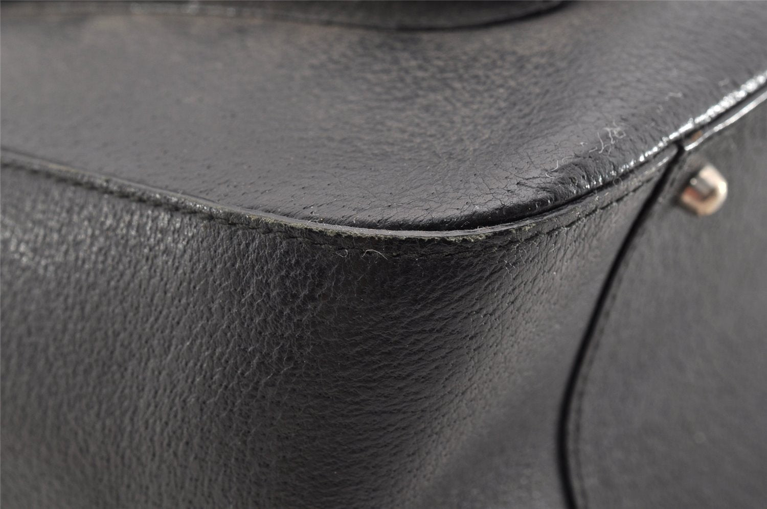 Authentic GUCCI Vintage 2Way Hand Bag Leather Black Junk 6480I