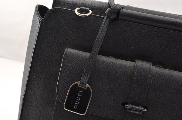 Authentic GUCCI Vintage 2Way Hand Bag Leather Black Junk 6480I