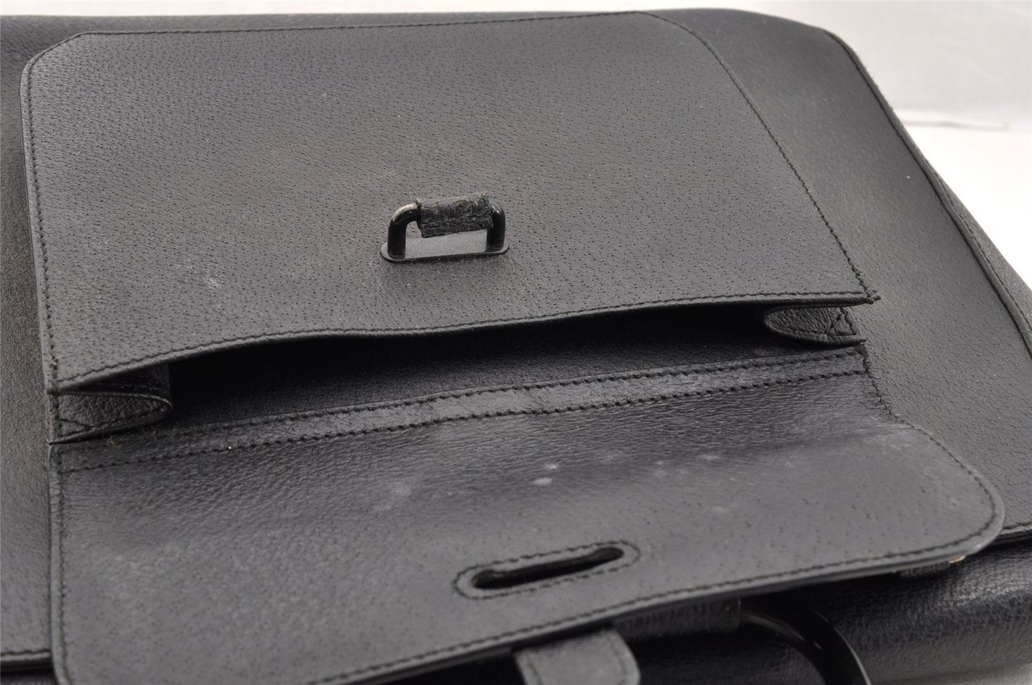 Authentic GUCCI Vintage 2Way Hand Bag Leather Black Junk 6480I