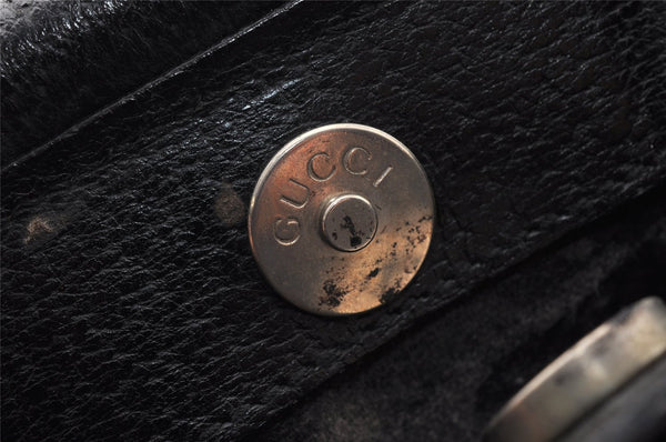 Authentic GUCCI Vintage 2Way Hand Bag Leather Black Junk 6480I