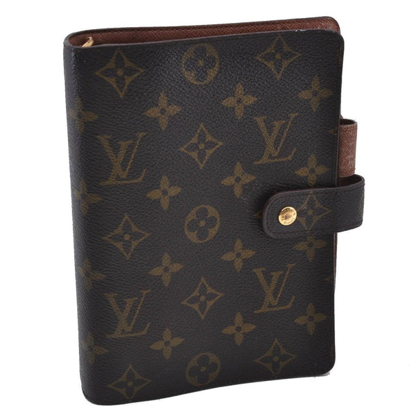 Authentic LOUIS VUITTON Monogram Agenda MM Day Planner Cover R20004 LV 6481C