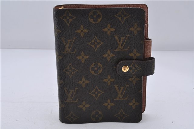 Authentic LOUIS VUITTON Monogram Agenda MM Day Planner Cover R20004 LV 6481C