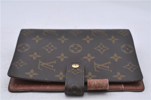 Authentic LOUIS VUITTON Monogram Agenda MM Day Planner Cover R20004 LV 6481C