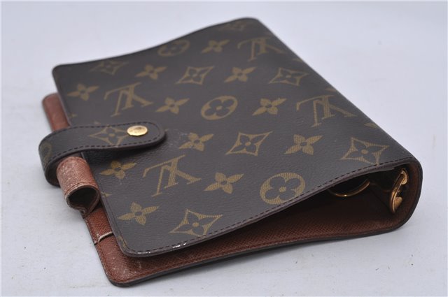 Authentic LOUIS VUITTON Monogram Agenda MM Day Planner Cover R20004 LV 6481C