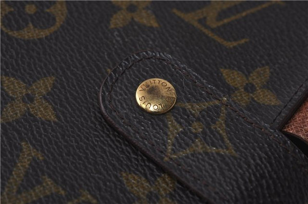 Authentic LOUIS VUITTON Monogram Agenda MM Day Planner Cover R20004 LV 6481C