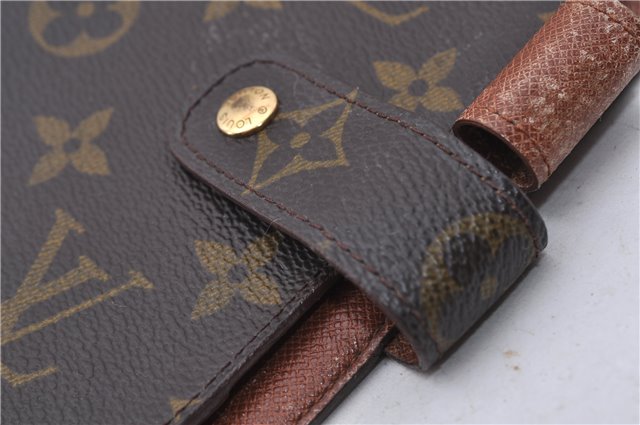 Authentic LOUIS VUITTON Monogram Agenda MM Day Planner Cover R20004 LV 6481C