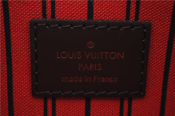 Authentic Louis Vuitton Damier Neverfull Pouch Purse Clutch Bag LV 6481F
